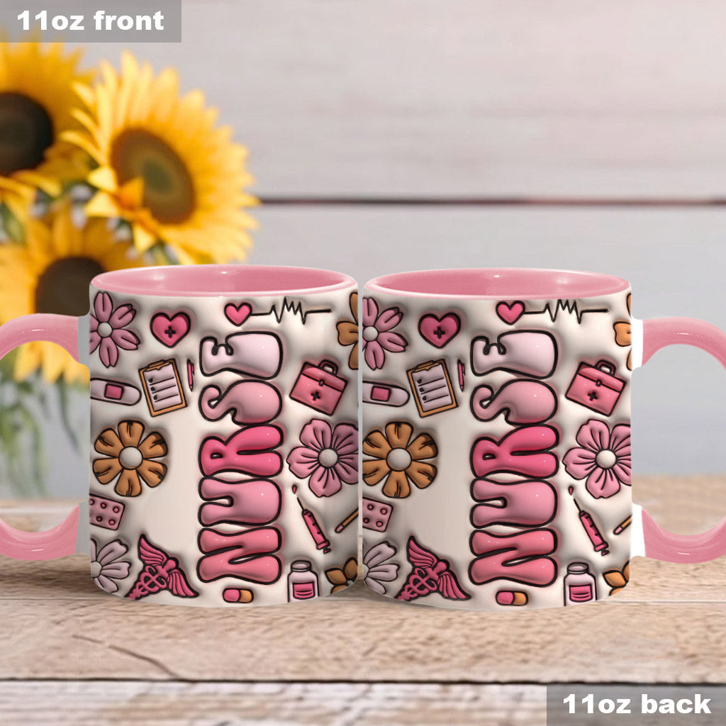 Nurse Life Inflated - Personalized Nurse Accent Mug