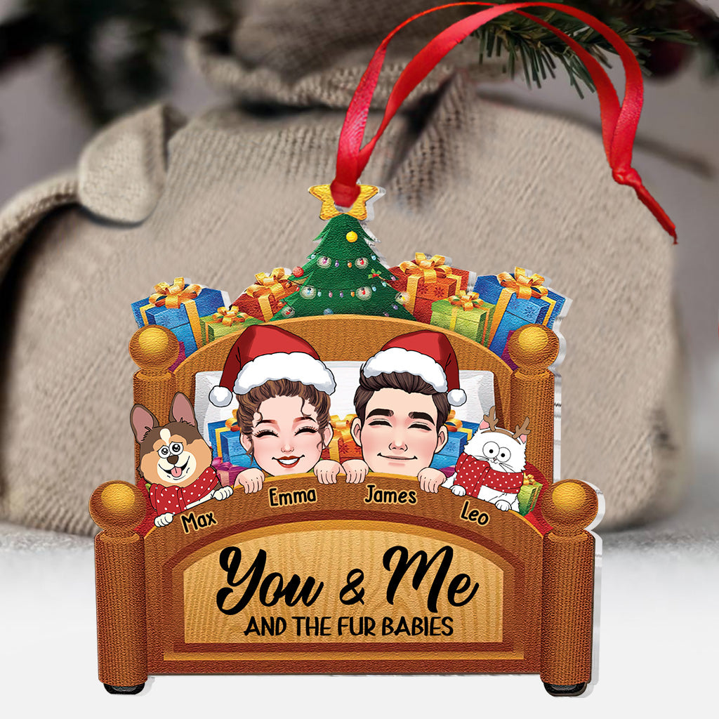 You & Me And The Fur Babies - Personalized Couple Ornament