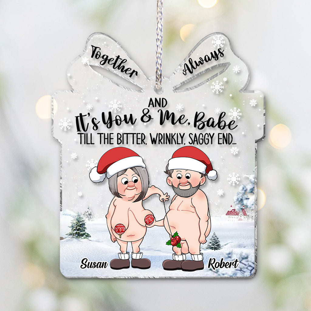 Together And Always - Personalized Husband And Wife Transparent Ornament