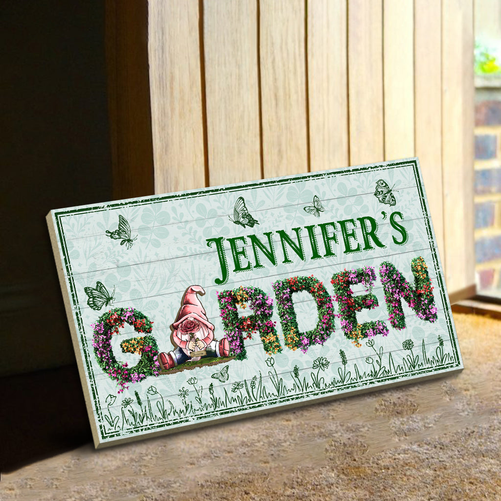 Welcome To My Garden - Personalized Gardening Interchangeable Wood Sign
