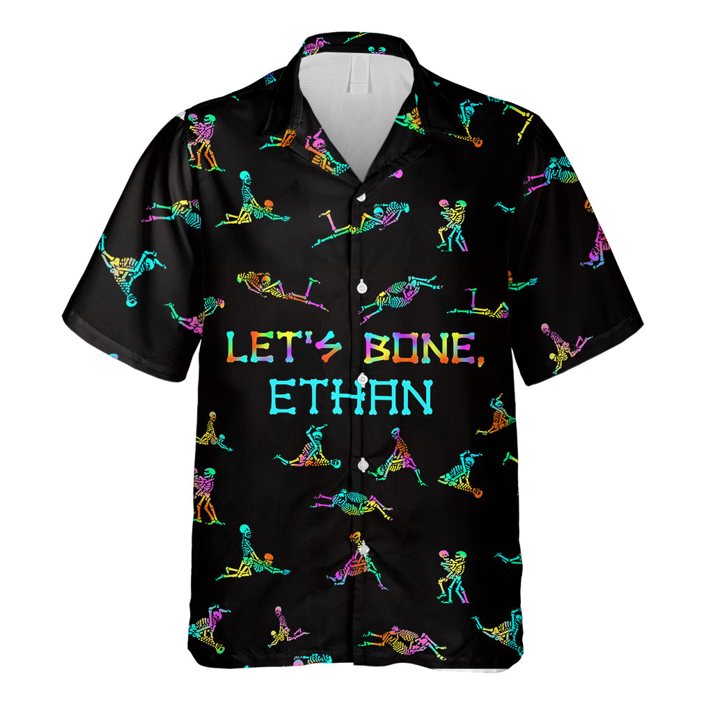 Let's Bone - Chemise hawaïenne personnalisée à tête de mort