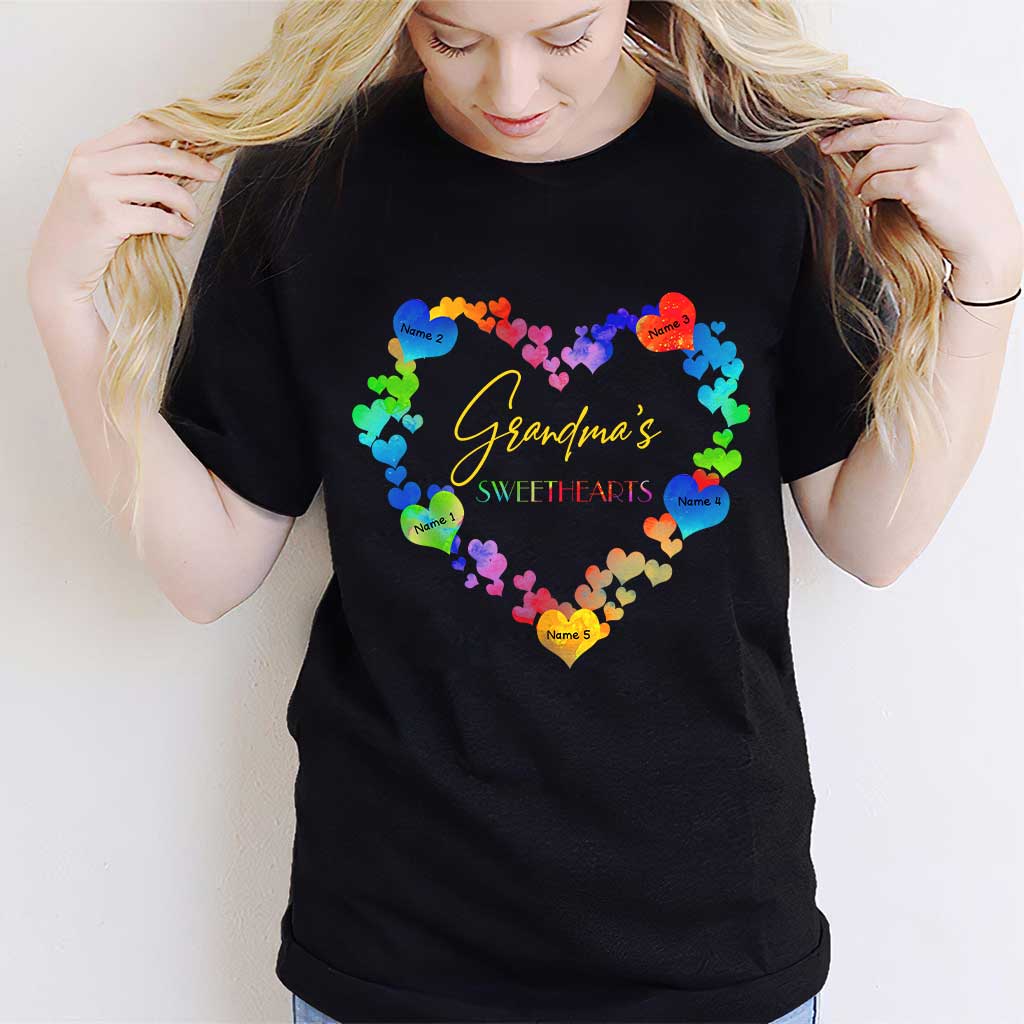 Grandma's Sweethearts - Personalized Valentine Grandma T-shirt and Hoodie