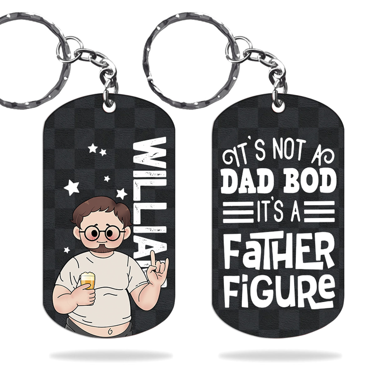 Not A Dad Bod - Personalized Father's Day Father Stainless Steel Keychain