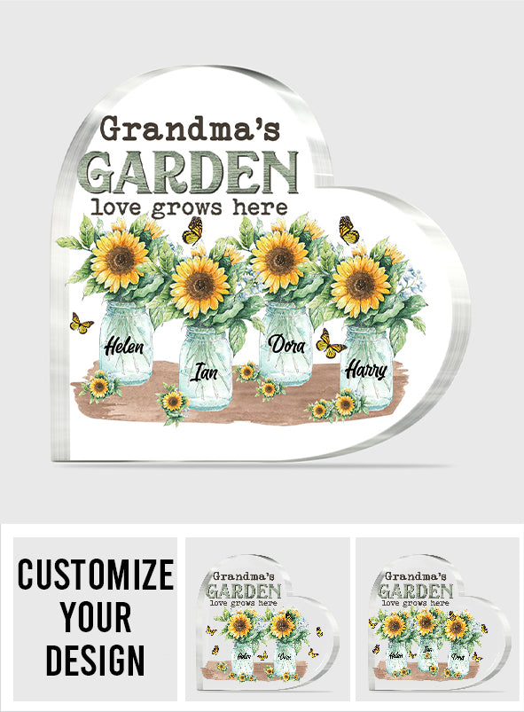 Omas Garten – Personalisierte Acrylplakette in individueller Form zum Muttertag