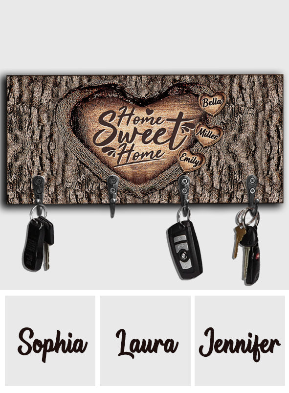 Home Sweet Home - Personalized Family Key Rack