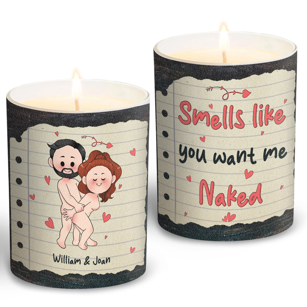 Smells Like - Personalized Couple Candle With Wooden Lid