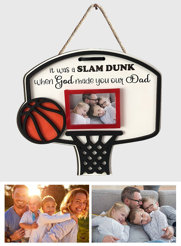Basketball Dad - Personalized Basketball Custom Shaped Wood Sign