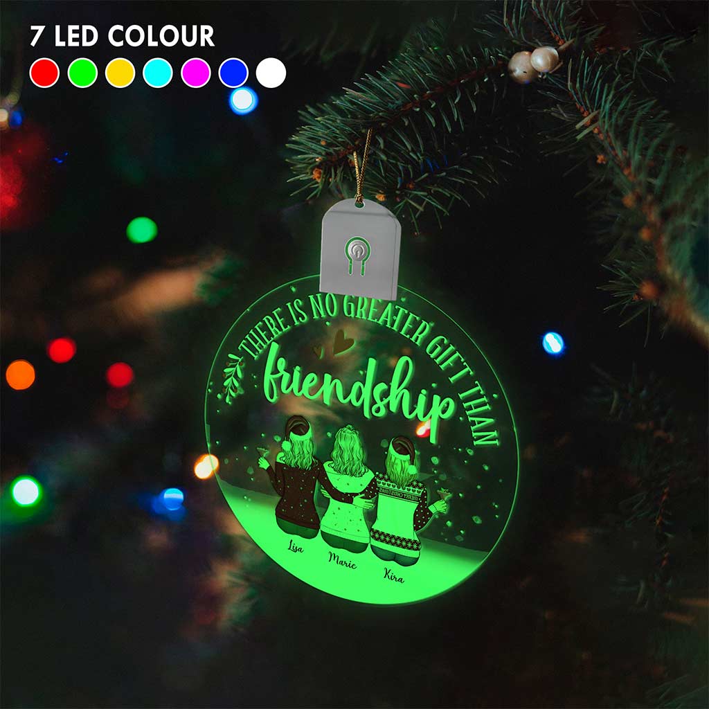Besties Forever - Personalized Bestie Round Led Acrylic Ornament