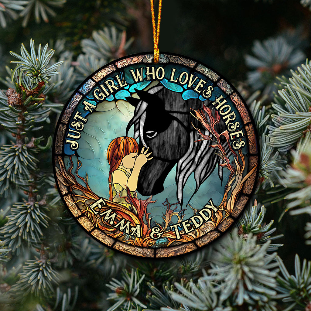 Just A Girl Who Loves Horses - Personalized Horse One-sided Ornament