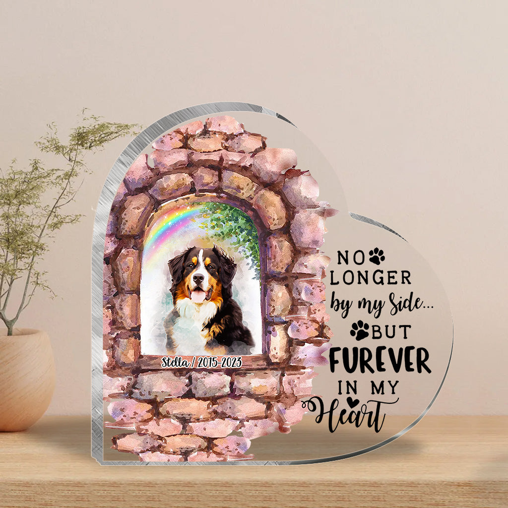 No Longer By My Side - Personalized Dog Custom Shaped Acrylic Plaque