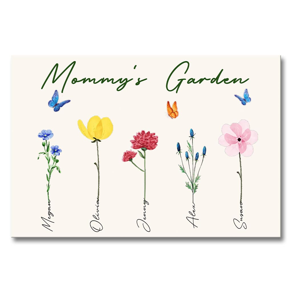 Grandma's Garden - Gift for grandma, grandpa, mom, dad - Personalized Canvas And Poster