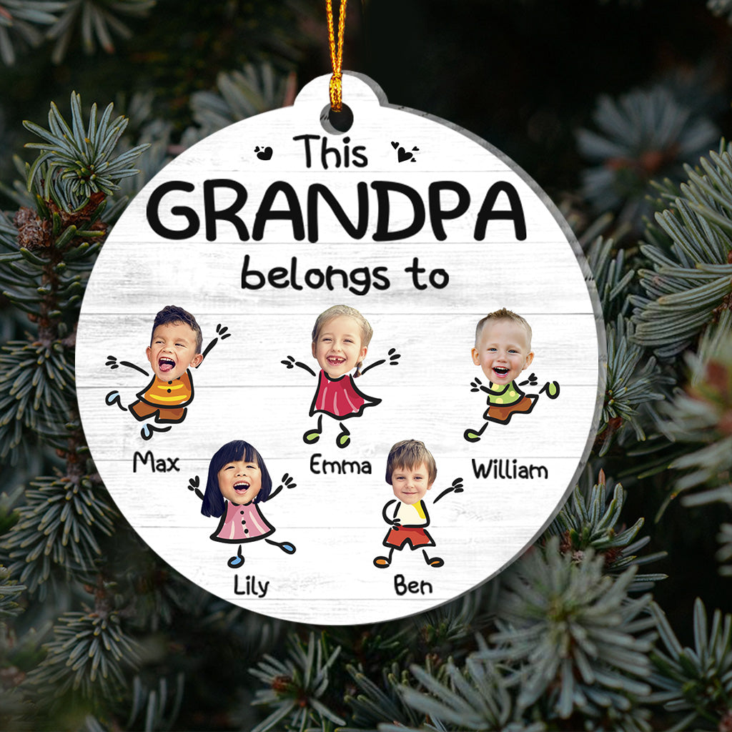 This Grandpa Belongs To - Personalized Grandpa Ornament