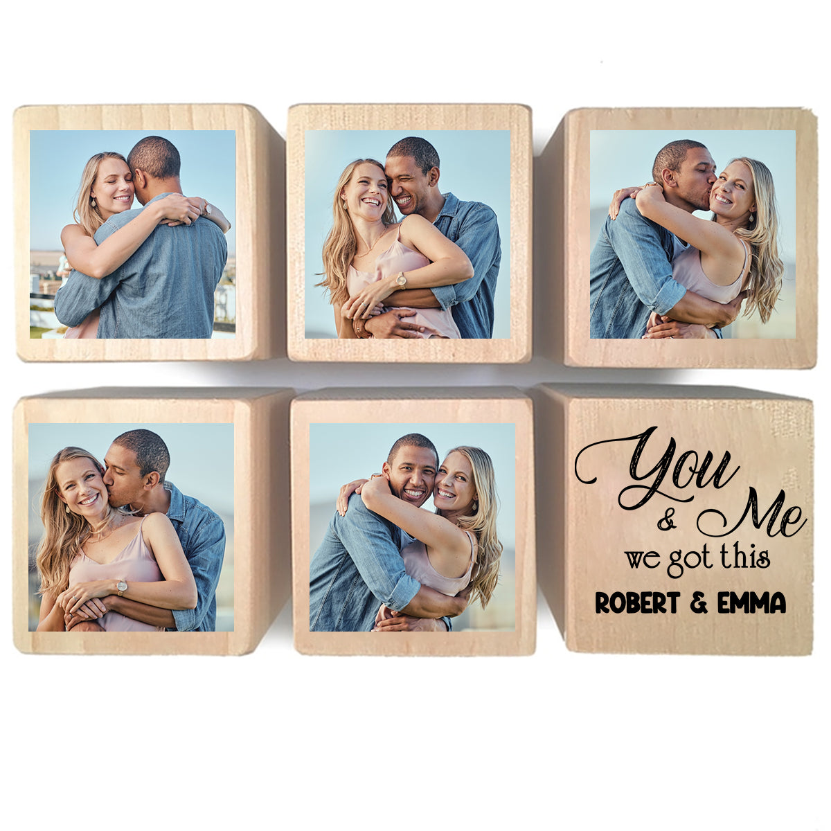 You And Me We Got This Block Ornament - gift for girlfriend, boyfriend, husband, wife - Personalized Block Ornament