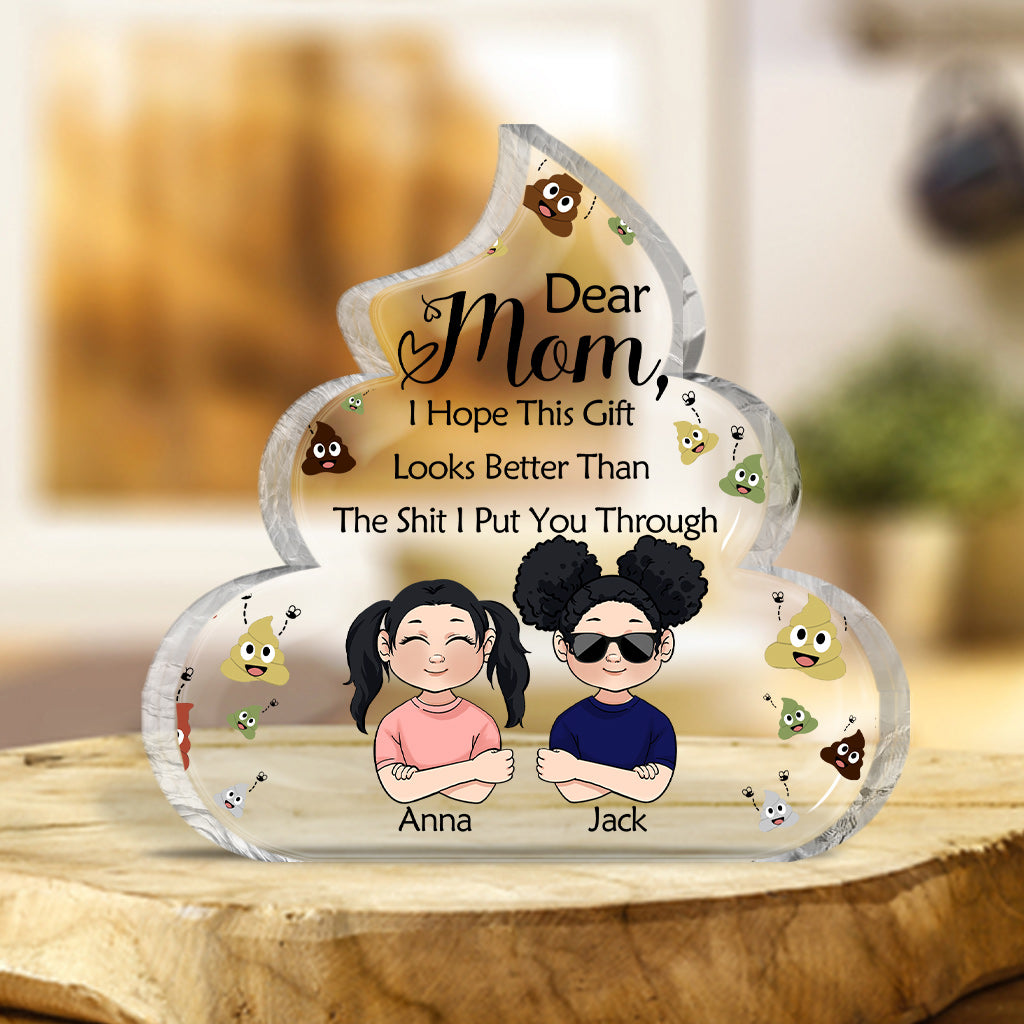 Dear Mom Dear Dad Funny Gift - Personalized Mother's Day Mother Custom Shaped Acrylic Plaque