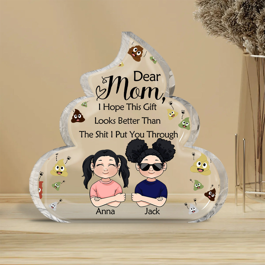 Dear Mom Dear Dad Funny Gift - Personalized Mother's Day Mother Custom Shaped Acrylic Plaque