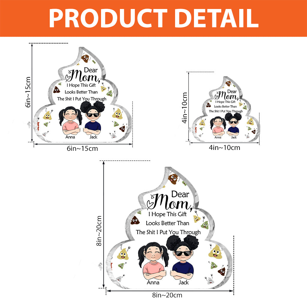 Dear Mom Dear Dad Funny Gift - Personalized Mother's Day Mother Custom Shaped Acrylic Plaque