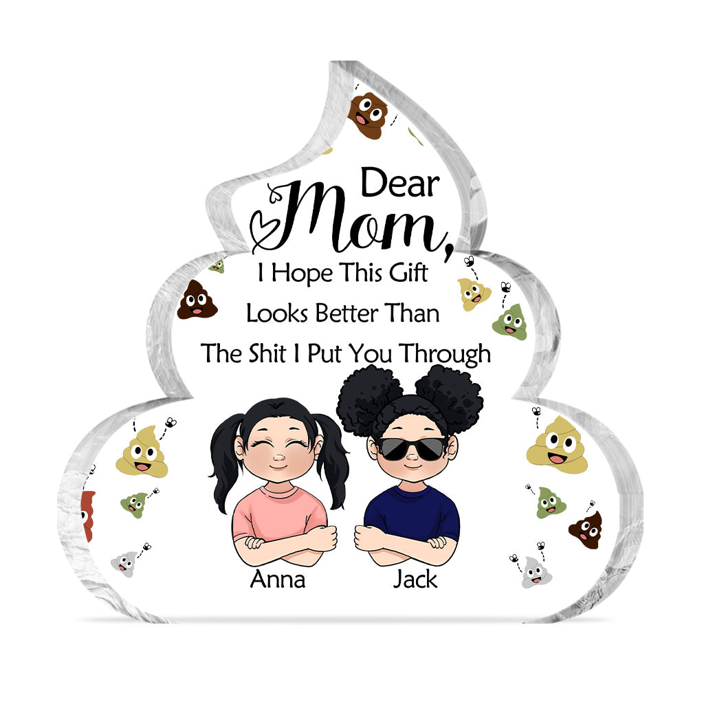 Dear Mom Dear Dad Funny Gift - Personalized Mother's Day Mother Custom Shaped Acrylic Plaque