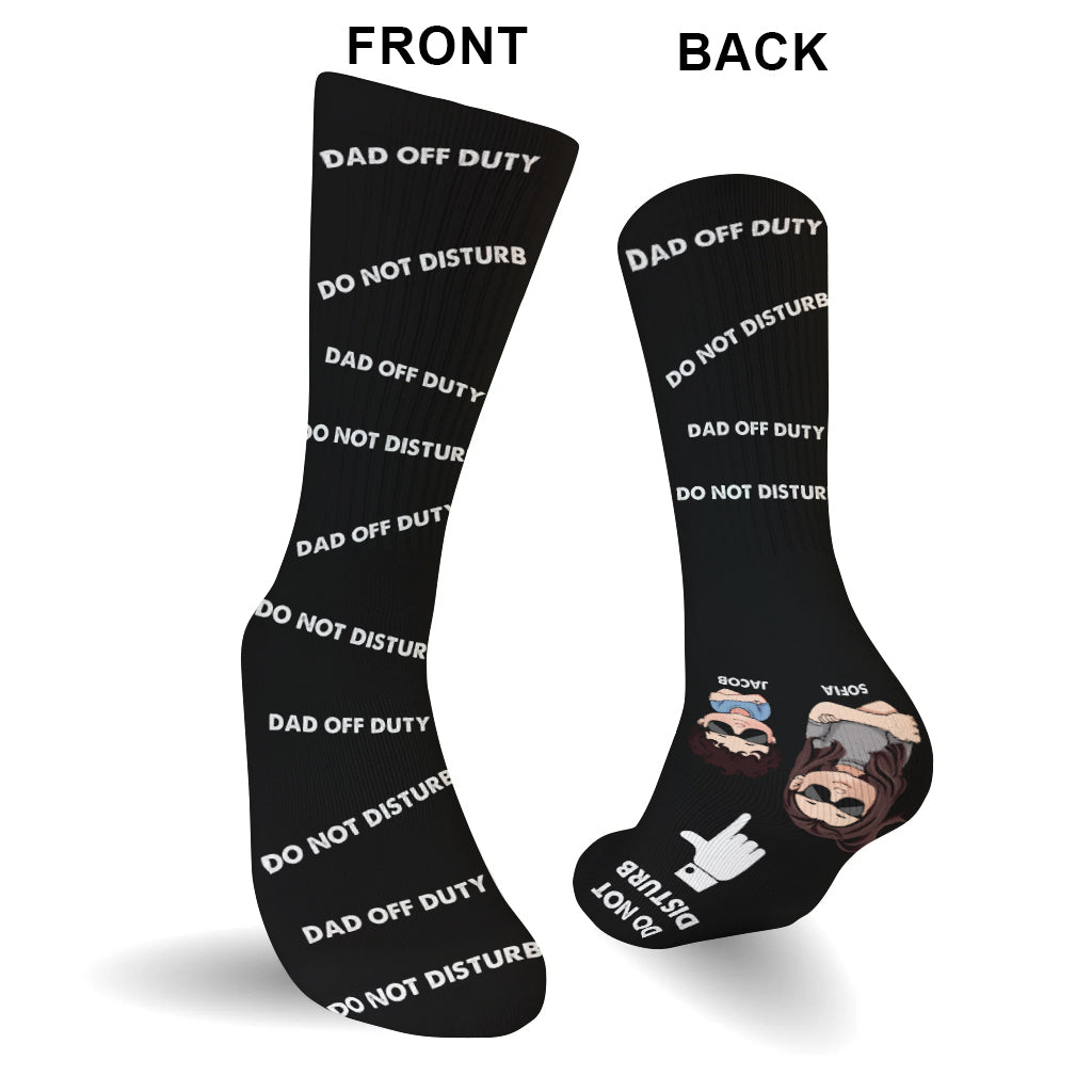 Dad Off Duty - Personalized Father Socks