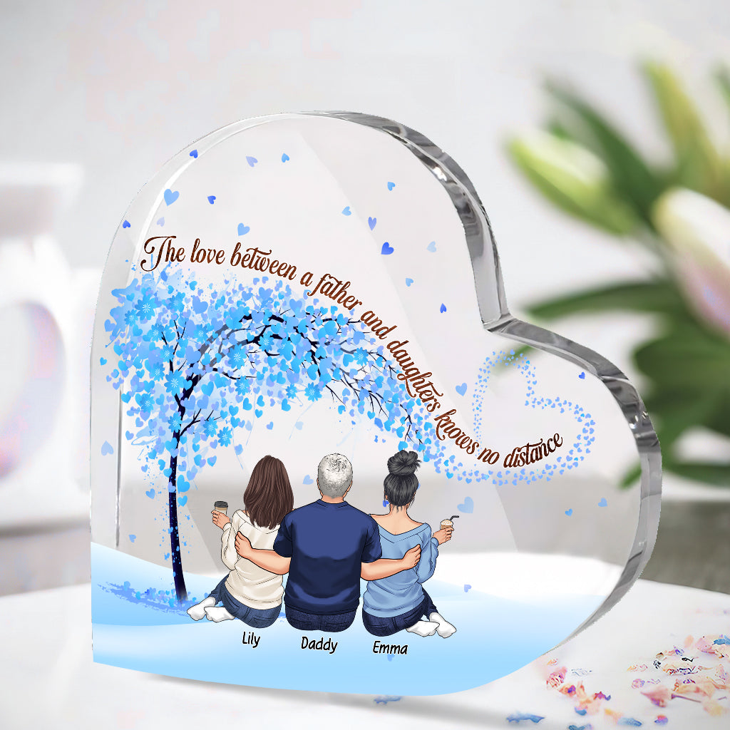 Father & Daughters - Personalized Father Custom Shaped Acrylic Plaque