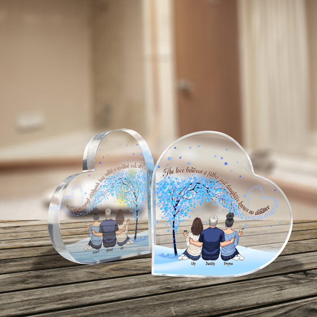 Father & Daughters - Personalized Father Custom Shaped Acrylic Plaque