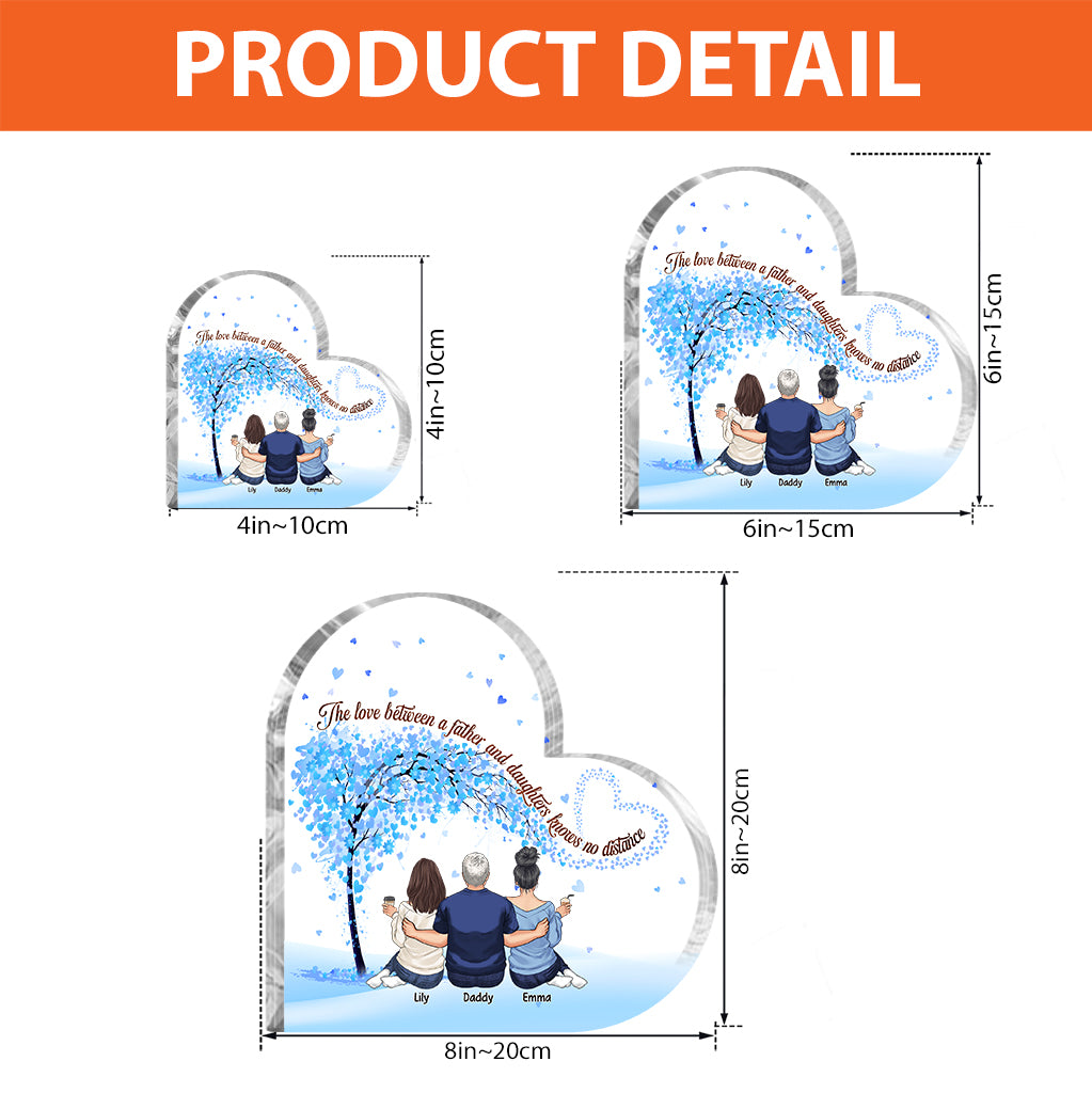 Father & Daughters - Personalized Father Custom Shaped Acrylic Plaque