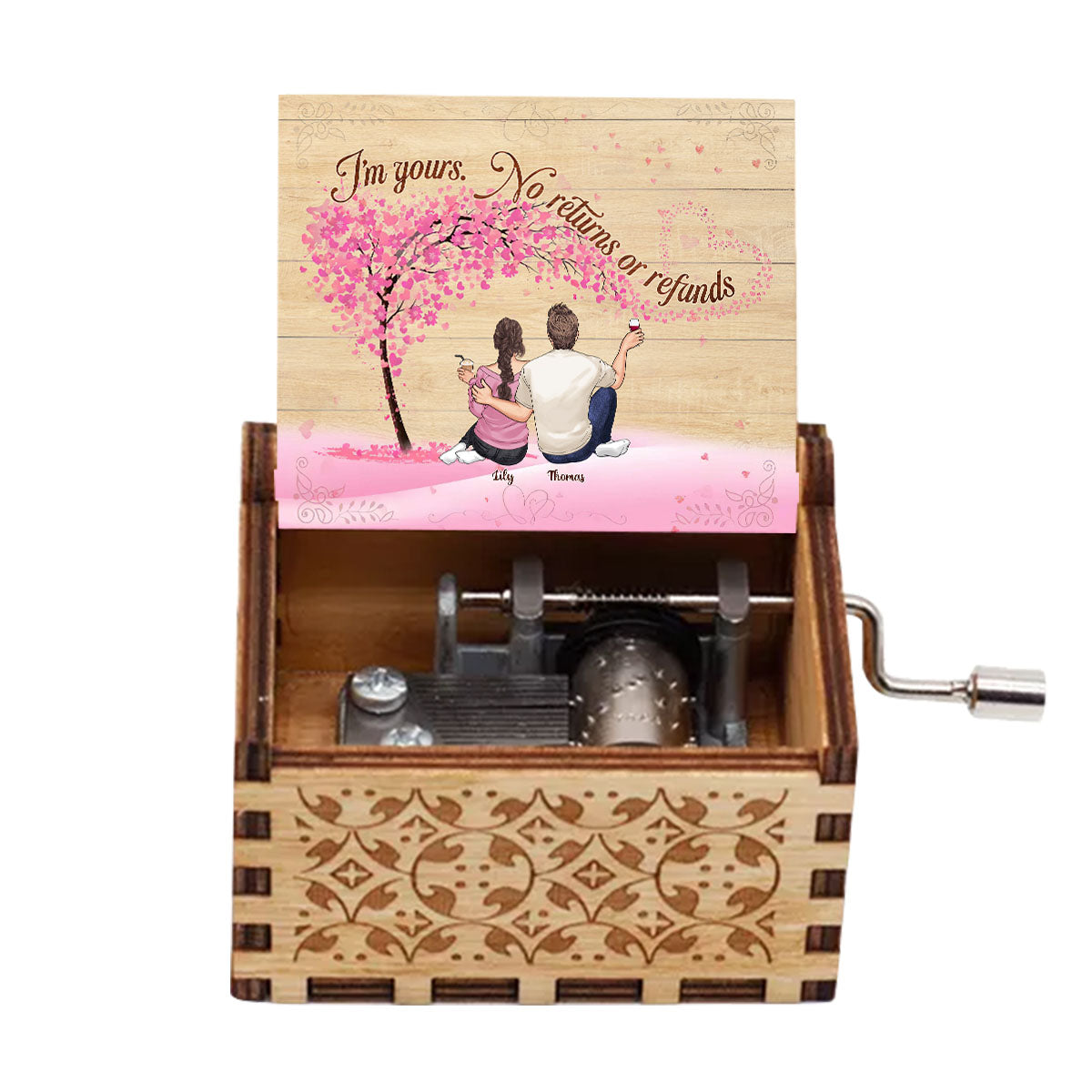 I'm Yours - Personalized Couple Hand Crank Music Box