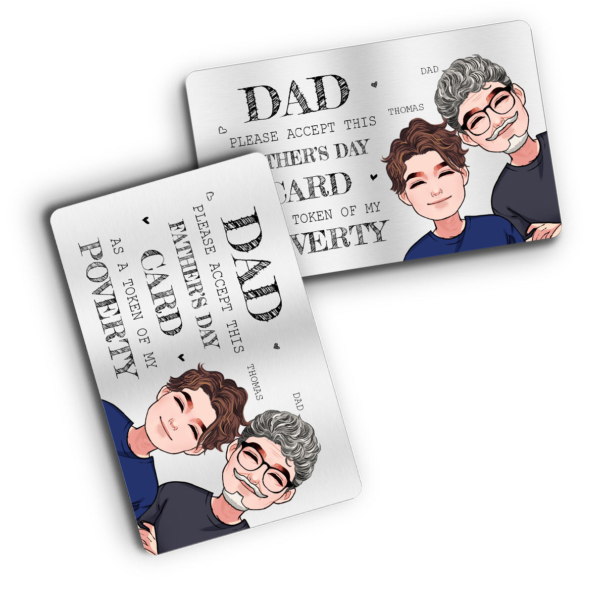 Please Accept This - Personalized Father Wallet Insert Card