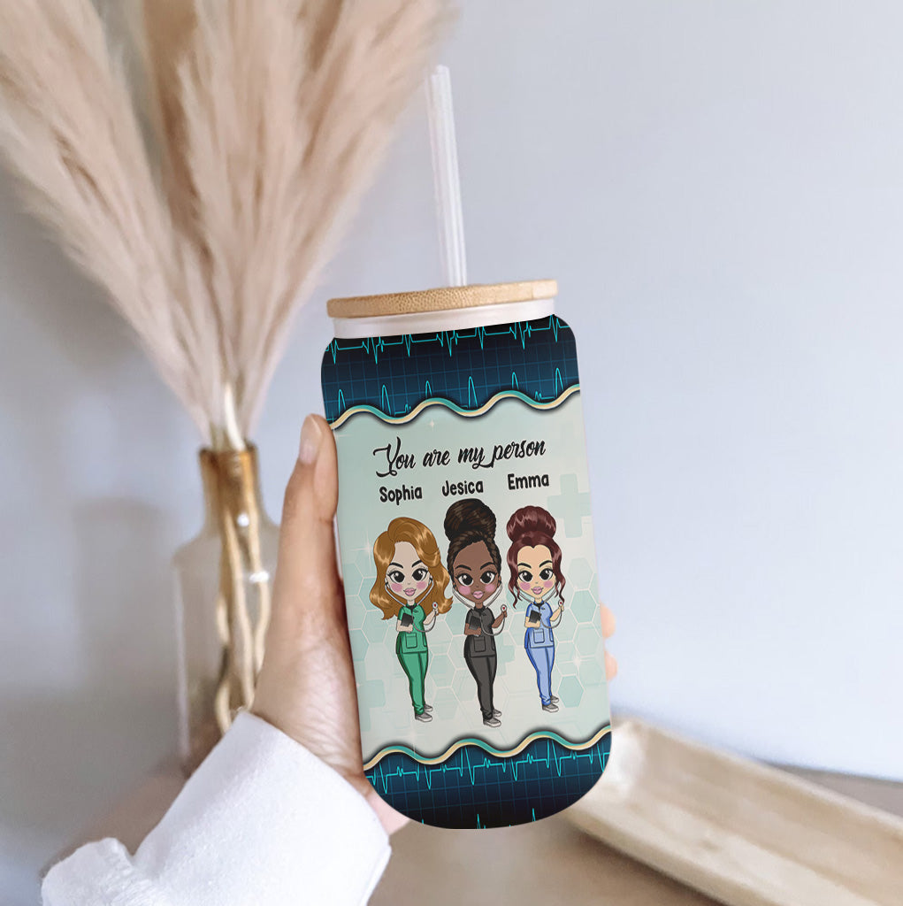 Chance Made Us Coworkers - Personalized Nurse Can Glass