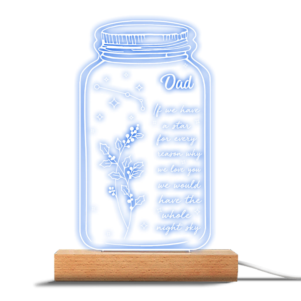If I Had A Star Birth Flower Zodiac Sign - Gift for mom, grandma, daughter, wife, girlfriend, dad, grandpa, boyfriend, husband - Personalized Shaped Plaque Light Base