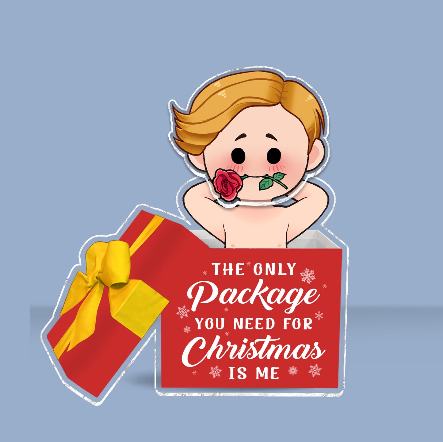 The Only Package You Need For Christmas - gift for husband, wife, girlfriend, boyfriend - Personalized Custom Shaking Head