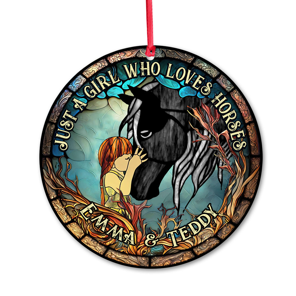 Just A Girl Who Loves Horses - Personalized Horse One-sided Ornament