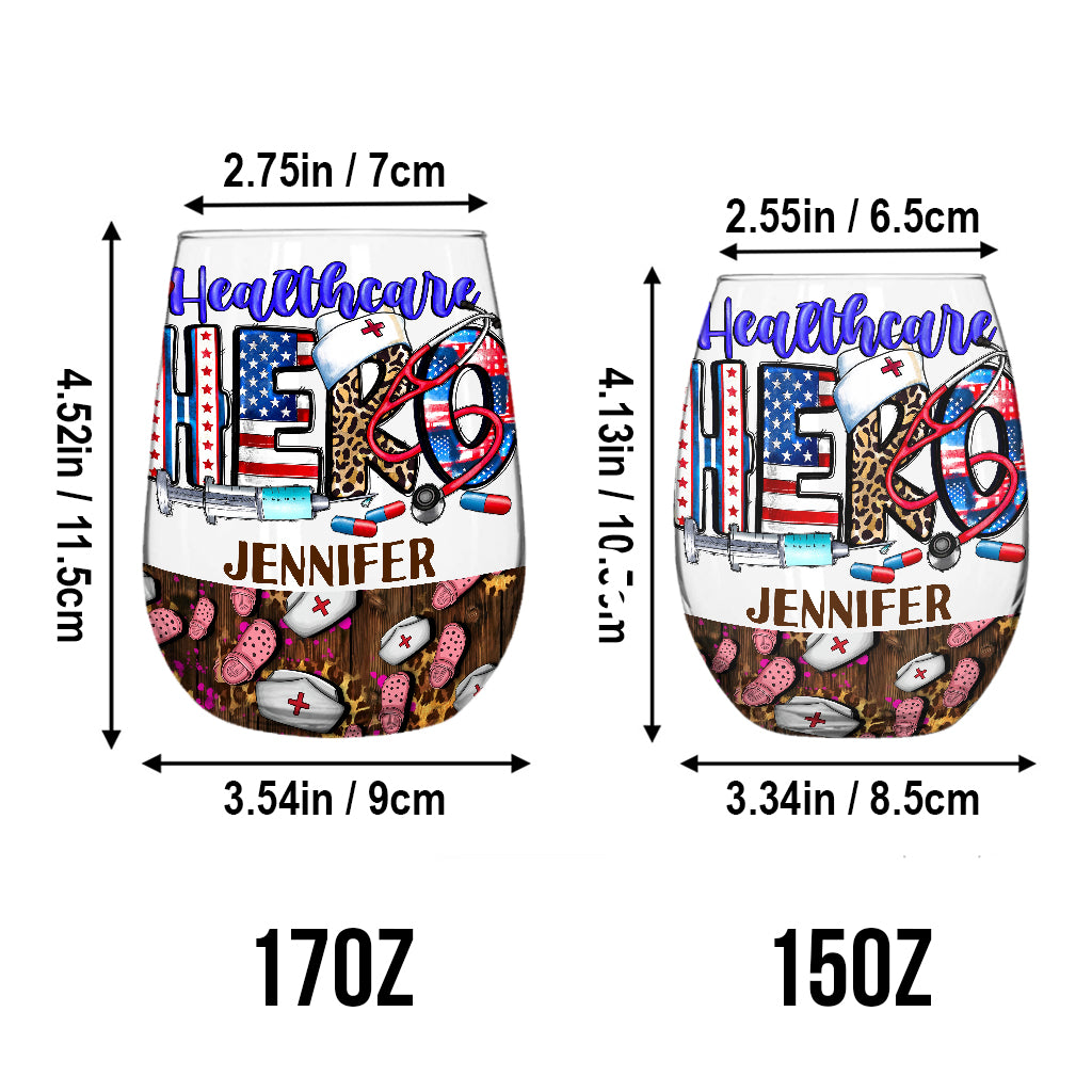 Nurse Life - Nurse gift for mom, her, wife, girlfrend - Personalized All Over Wine Glass
