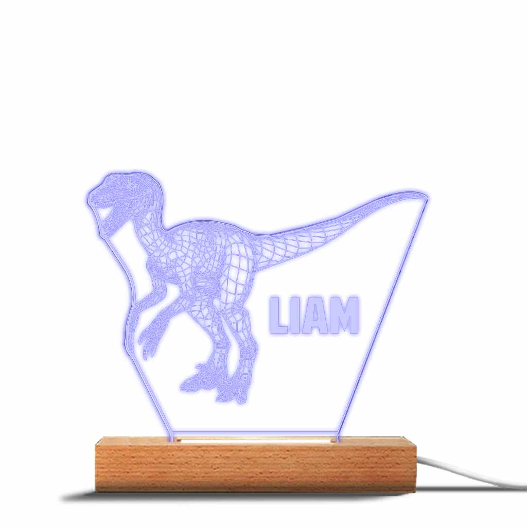 Dinosaurier Baby – Personalisierte, dinosaurierförmige Leuchtplatte