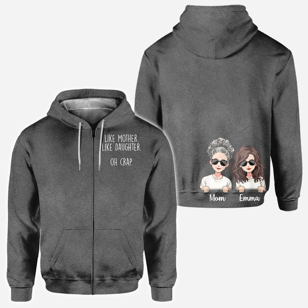 Like Mother Like Daughter - Personalized Mother's Day Mother All Over T-shirt and Hoodie