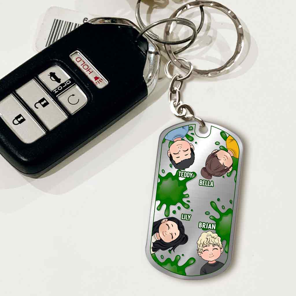 We' Pick You - Personalized Father's day Grandpa Stainless Steel Keychain