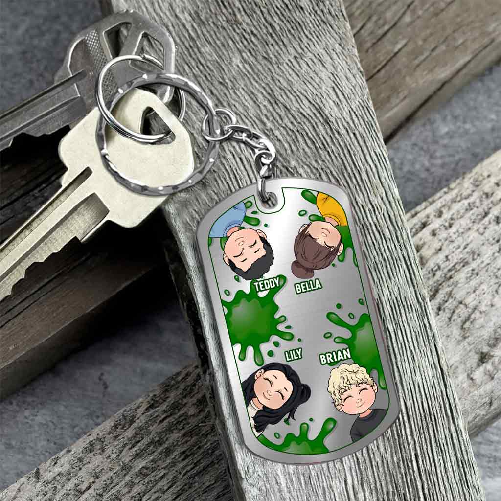 We' Pick You - Personalized Father's day Grandpa Stainless Steel Keychain