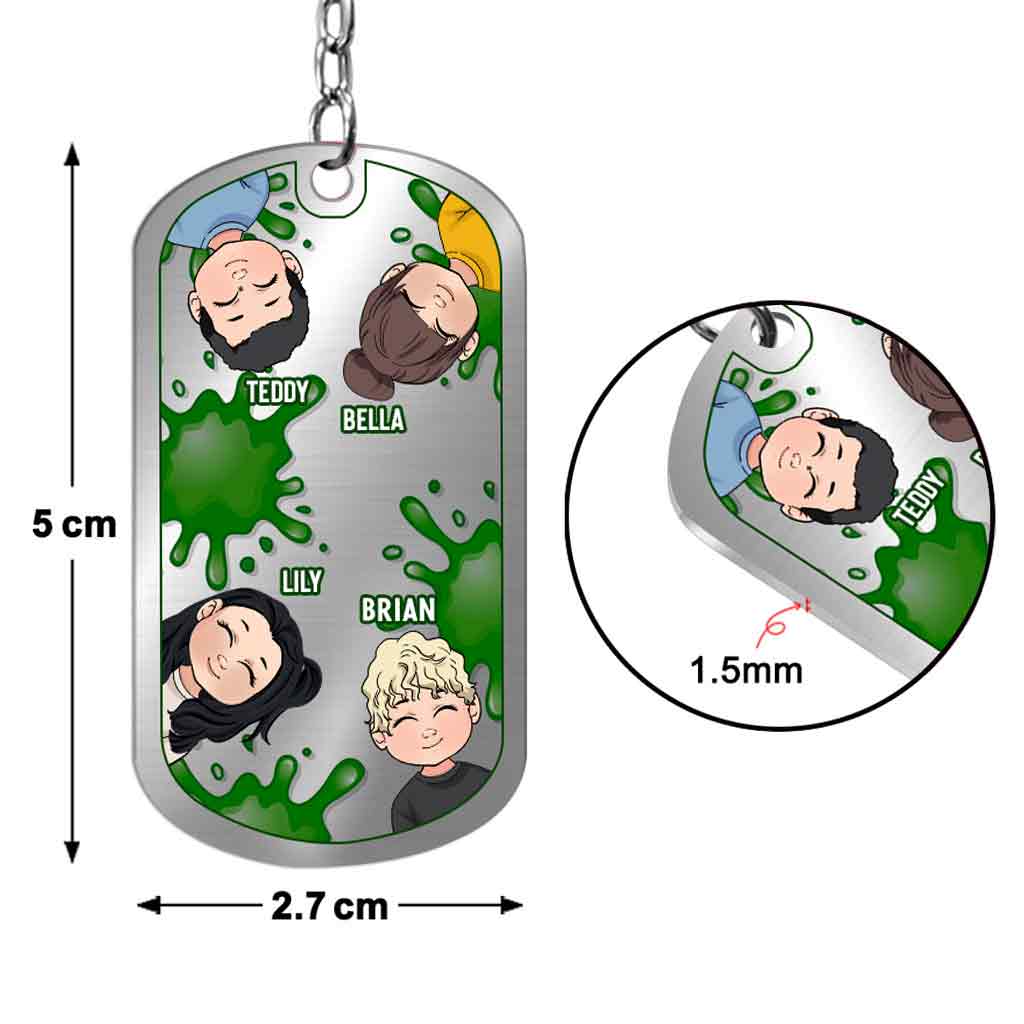 We' Pick You - Personalized Father's day Grandpa Stainless Steel Keychain