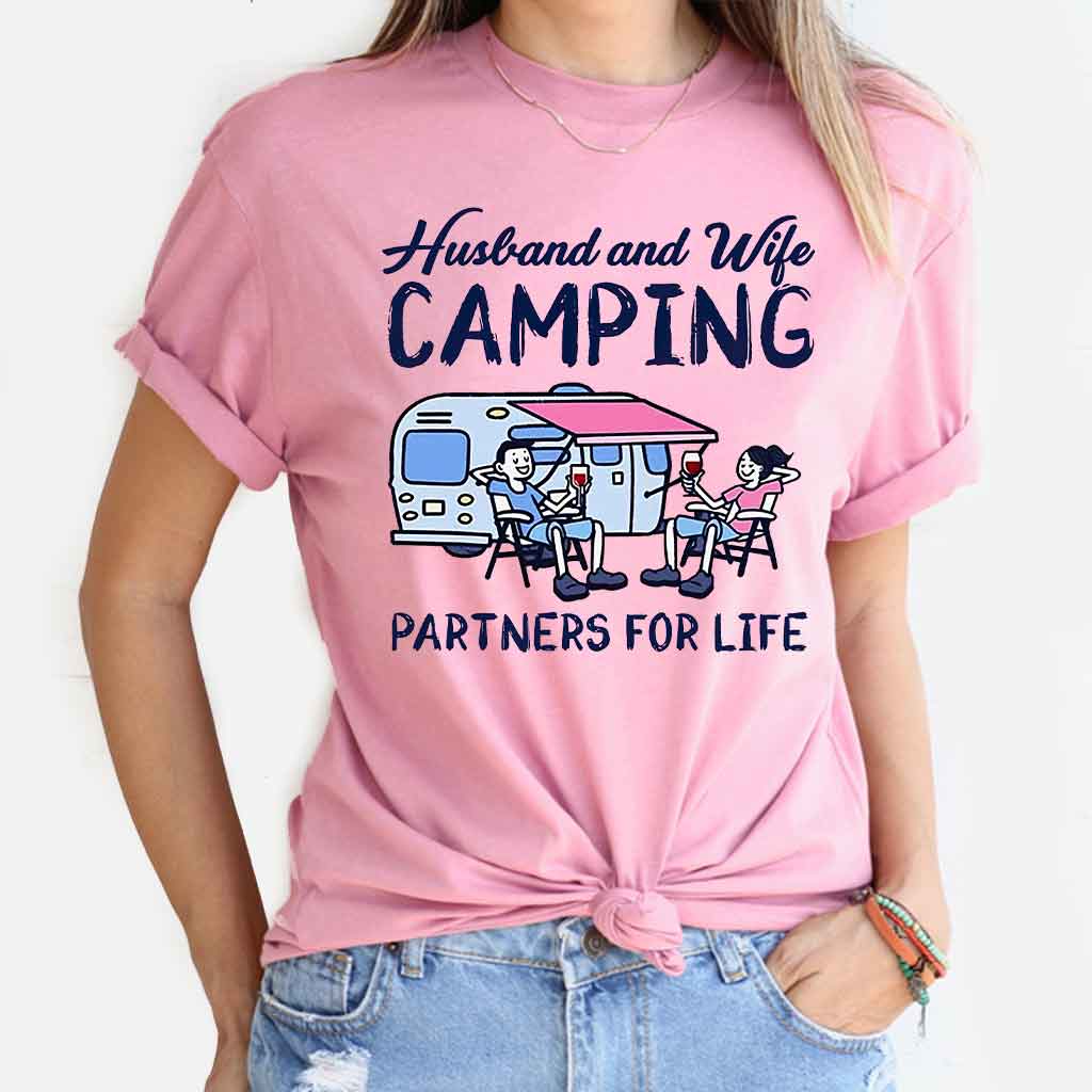 Husband And Wife Camping Partners For Life - Camping T-shirt and Hoodie 112021
