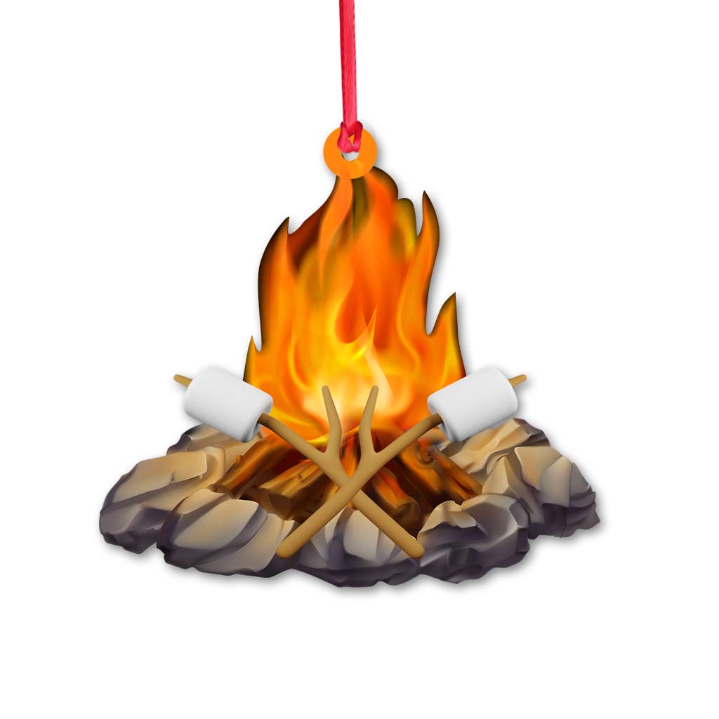 Collection d'articles de camping - Décoration de Noël pour le camping (Imprimée des deux côtés)
