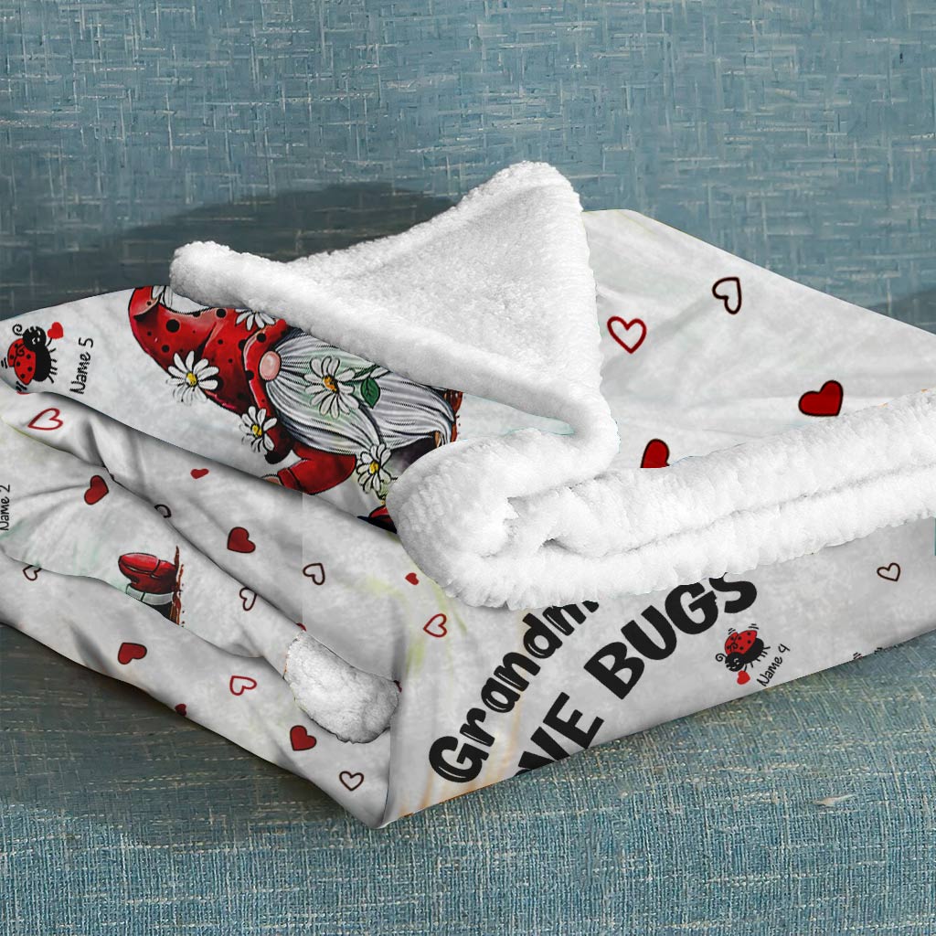 Grandma Loves Bugs - Personalized Grandma Blanket