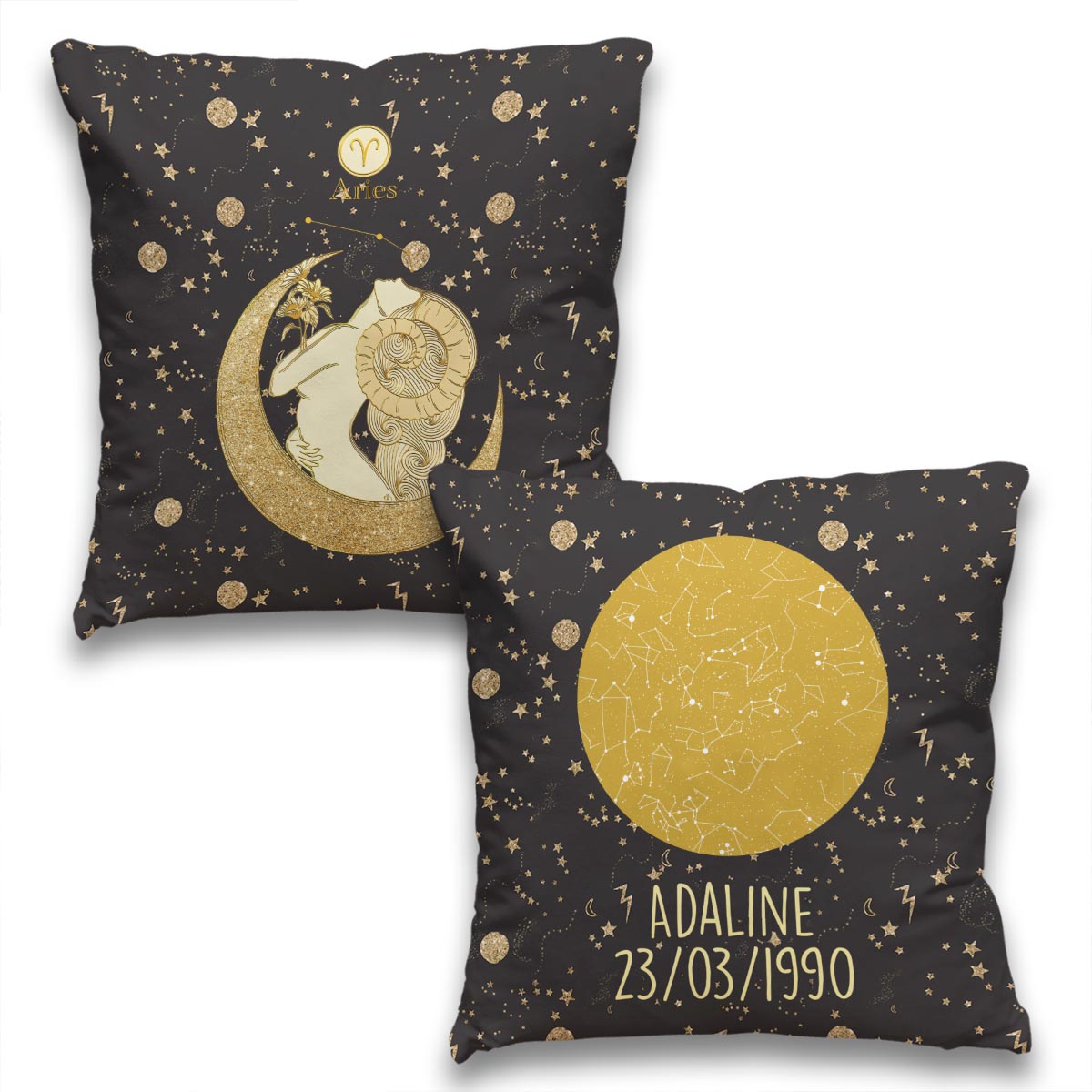 Coussin décoratif personnalisé avec signe du zodiaque - Horoscope