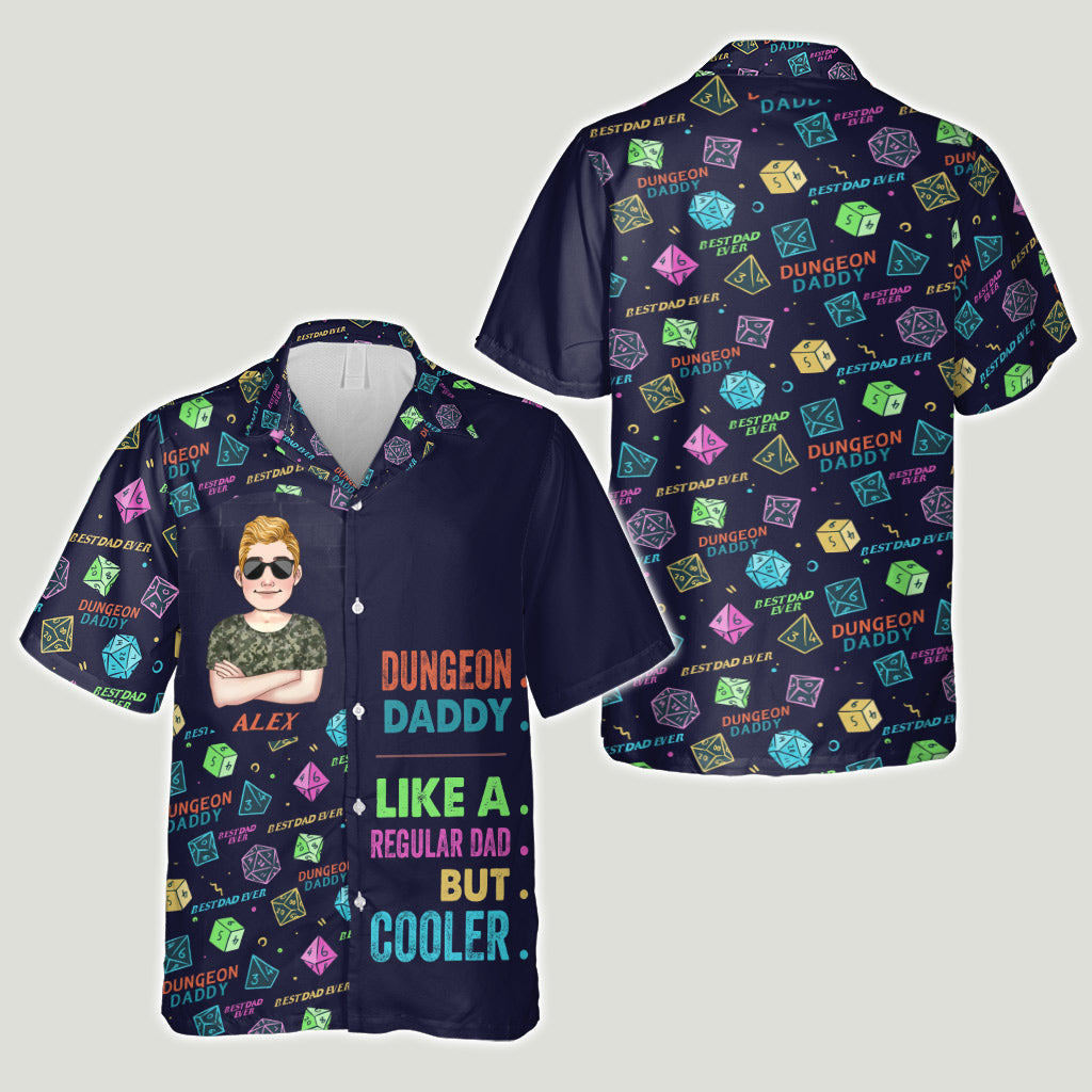 Like A Regular Dad But Cooler - Personalized RPG Hawaiian Shirt