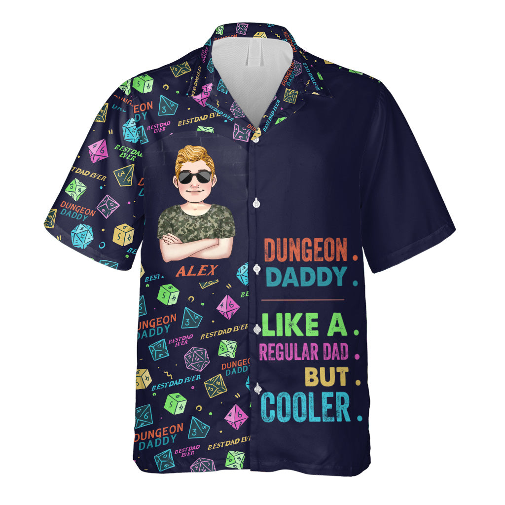 Like A Regular Dad But Cooler - Personalized RPG Hawaiian Shirt