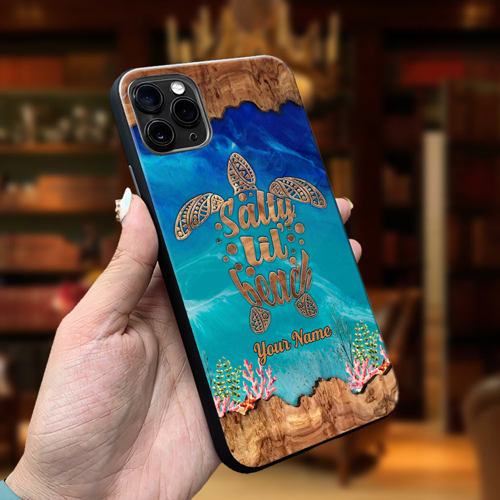 Salty Lil' Beach - Personalized Turtle Phone case