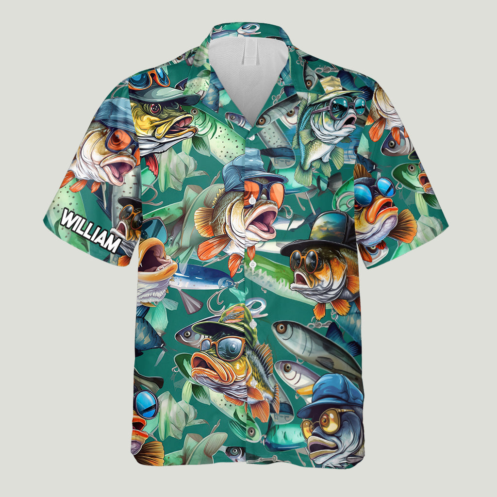Love Fishing - Personalized Fishing Hawaiian Shirt & Men Shorts