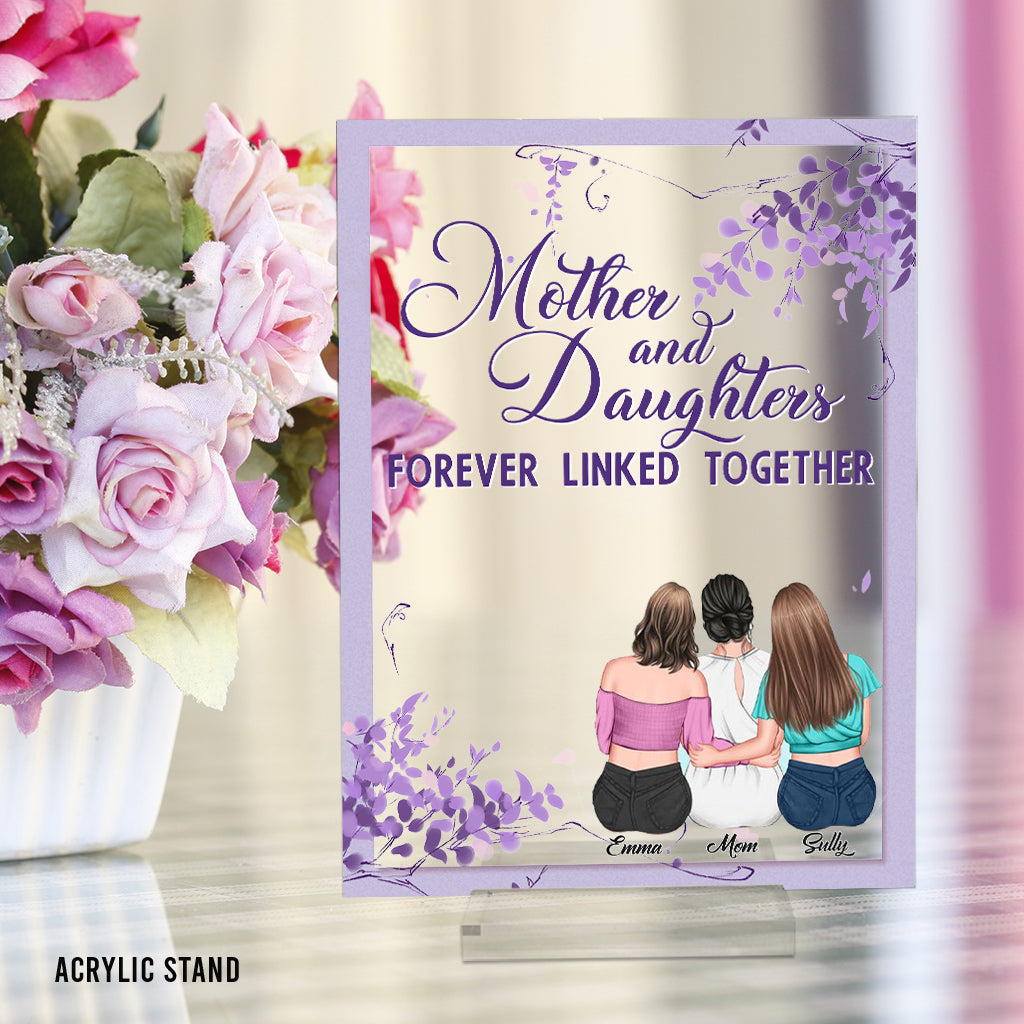 Forever Linked Together - Personalized Mother Transparent Acrylic Plaque