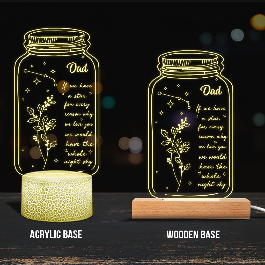 If I Had A Star Birth Flower Zodiac Sign - Gift for mom, grandma, daughter, wife, girlfriend, dad, grandpa, boyfriend, husband - Personalized Shaped Plaque Light Base