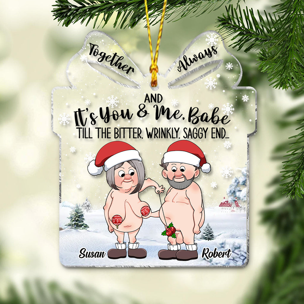 Together And Always - Personalized Husband And Wife Transparent Ornament