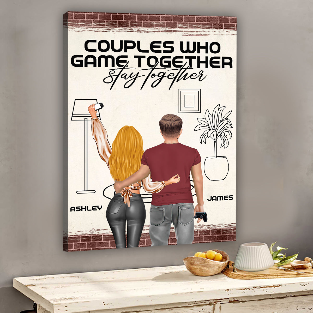 Couples Who Game Together Stay Together - Personalized Video Game Canvas And Poster