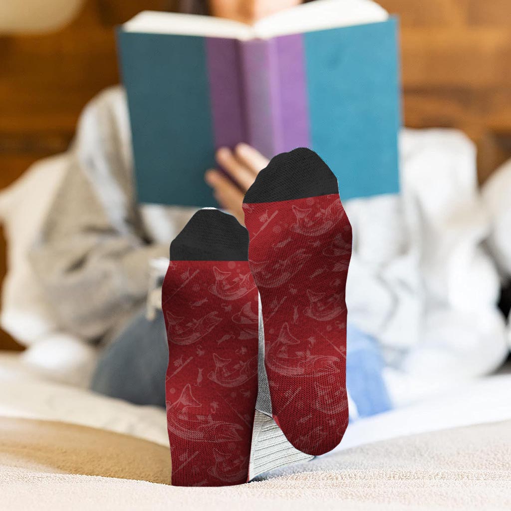 Lucky Fishing Socks - Gift for dad, uncle, aunt, grandma, grandpa, mom, son, daughter, brother, sister, granddaughter, grandson, husband, wife, boyfriend, girlfriend, friend, co-worker - Personalized Socks